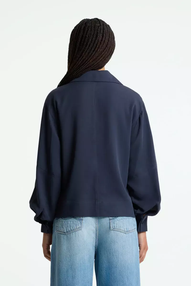 Kings Of Indigo Rheana Blues Dress Longsleeve Bluse blau